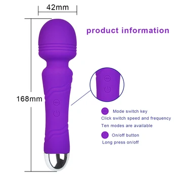 10 Rýchlosť Čarovná Palička AV Vibrátor Sexuálne Hračky pre Ženy Stimulátor Klitorisu Sex Shop hračky pre dospelých, G Mieste vibračné Dildo pre ženy
