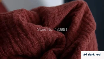 100 cm*135 cm mäkké bavlnené crincle vrások materiál pre šatka šaty dvojvrstvové bielizeň bavlna, krep textílie