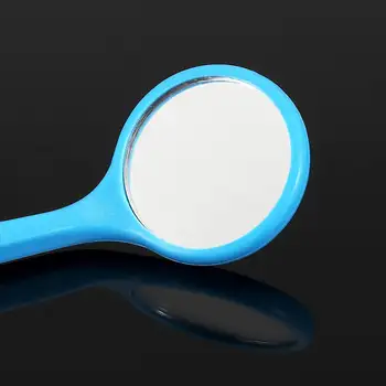 100 KS Jednorazových Zubné Skúšky Úst Zrkadlá 22 mm Modrý Plast Anti-fog Objektív Reflektor na Bielenie zubov Zubné Laboratórium Nástroja