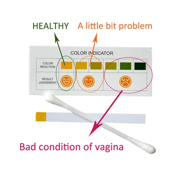 100 Kusov Žena self-test karty gynekologické zápaly ženy zdravia self test Papier vaginálne testovanie pásy intímne