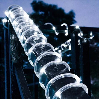 100 Led Solárne String Ľahké Nepremokavé Lano Trubice Svetlá Vonkajšie Záhrade Strom Lampa Viacerých Farieb