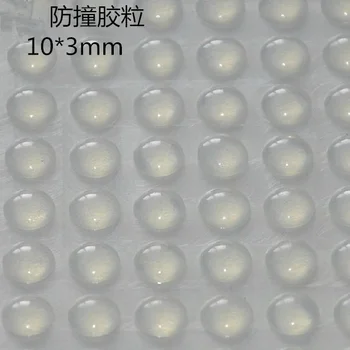 1000 KS 10 mm x 3 mm číre anti-sklzu silikónové gumy plastový nárazník klapky tlmič 3M samolepiaci silikónové nohy podložky