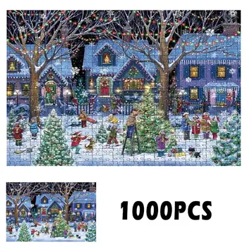 1000 Ks Puzzle Vianočné Skladačky Puzzle Začiatku Vzdelávacieho Hračky, Darčeky, Vianočné Darčeky, Domáce Dekorácie