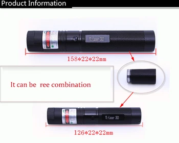 10000m 532 nm Zelený Laser Sight laser 303 ukazovateľ Výkonné zariadenie Nastaviteľné Zaostrenie Lazer s laserovým 303+nabíjačka+18650 Batérie