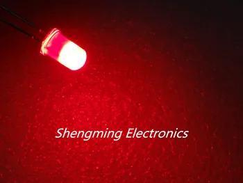 1000PCS 5mm Červená Super Svetlé Rozptýleného Svetla LED Svetlá do hmly