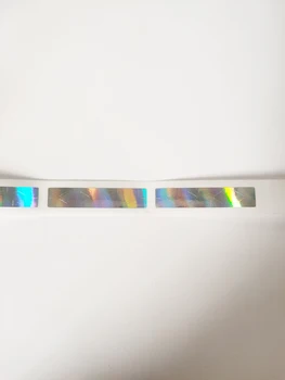 1000pcs 8x40mm Hologram STIERACIE Nálepka Pre DIY Ručne Vyrobené Kupón Dar Dlhopisy Karty