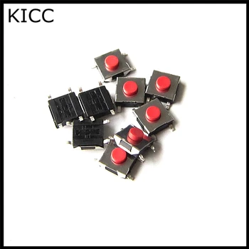 1000Pcs Tlačidlo Prepnúť Červená 6*6*3.4 mm SMD4 Dotyk micro switch 6x6x3.4