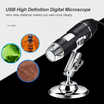 1000X Pixel Okuliare, Wifi, USB, Digitálny Mikroskop 8LEDs Elektronický Mikroskop Endoskopu Fotoaparát zväčšovacie sklo Výťah Stojan na Telefón Pad
