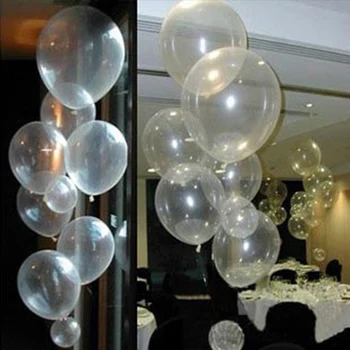 100ks 12inch 2,8 g Jasné, Balóny Transparentné Latex Ballon Hélium Svadobné Party Brithday Dekorácie Gule Slávnostné Dodávky