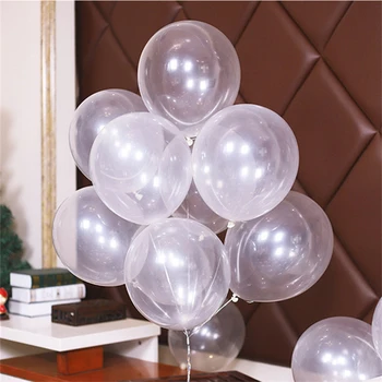 100ks 12inch 2,8 g Jasné, Balóny Transparentné Latex Ballon Hélium Svadobné Party Brithday Dekorácie Gule Slávnostné Dodávky