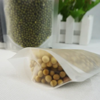 100ks Plastové tašky, 11x17cm Postaviť matný transparentný PET ziplock vrecko-Zips reclosable poly potravín puzdro, Povrch Matný jasné