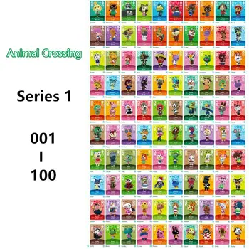100ks Série 1 Animal Crossing NFC Dedinčania Hra Karty Ntag215 Tagy Zber Údajov NS Prepínač WiiU (001-100) Doprava Zadarmo