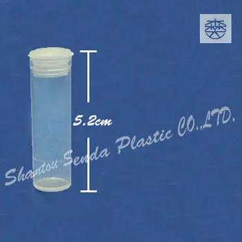 100KS/VEĽA DOPRAVA ZADARMO 5ML Malé plastové fľaše 5ml, Polypropylén Lekáreň Ampulky (Pilulku Kontajnerov) s drážkou pre spp