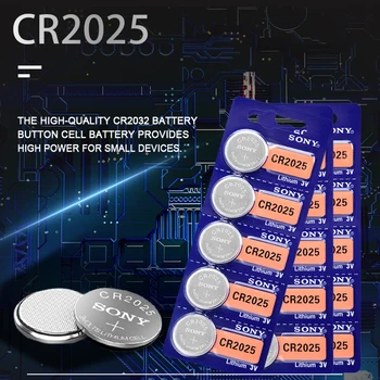 100ks/veľa sony CR2025 3V Originálne Lítiové Batérie Pre Hodinky, Diaľkové Ovládanie Kalkulačka CR2025 tlačidlo bunky mince batérie