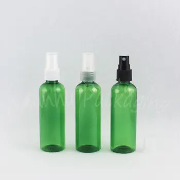 100ML Zelené Okrúhle Rameno Plastové Fľaše , 100CC Prázdne Kozmetické Kontajner , Mlieko / Toner Cestovné Obaly na Fľaše