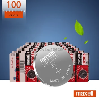 100pc Pre maxell cr2016 BR2016 DL2016 LM2016 KCR2016 ECR2016 3v tlačidlo bunky mince lítiové batérie pre hodinky hračka auto