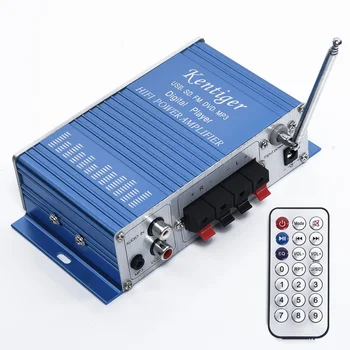 100W Power Mini HiFi Stereo 2 Kanálový Zosilňovač Auto Domov MP3 FM Audio Prehrávač MP3, Hudobný Formát, U Diskov A FM Stereo Rad