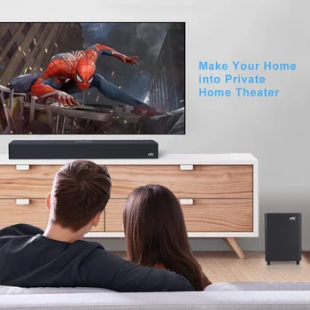 100W TV SoundBar 2.1 Bluetooth Reproduktorov 5.0 Domáce Kino ozvučenie 3D Surround 80 dB Zvuk Bar Diaľkové Ovládanie S Subwoofer
