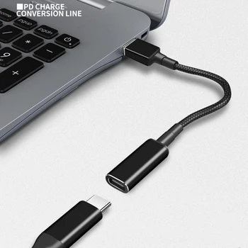 100W USB C PD Nabíjací Kábel USB 3.1 Typ C Ženské až 7.4x5.0 mm s Pin Konektor Zapojte Adaptér Konektor pre Hp Pavilion Notebook