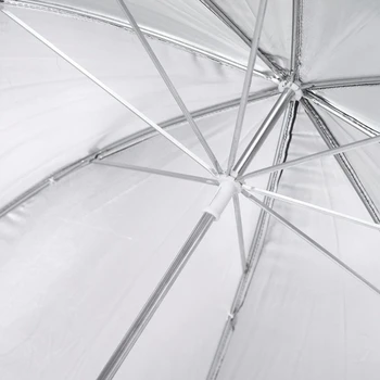 102 cm/40inch Foto štúdio Impulz Bleskové svetlo, reflektor Čierny Strieborný dáždnik, soft