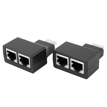 1080p 4K HDMI RJ45 Adaptéra Dual Ethernet Siete Extender tým, že Mačka 5/6 3D HDTV