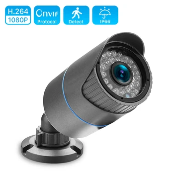1080P Bezpečnosti POE IP Kamera Kovová Sieťová Kamera Video Dohľad 30 M INFRAČERVENÉ Nočné Videnie CCTV Nepremokavé vonkajšie 2MP Bullet Cam
