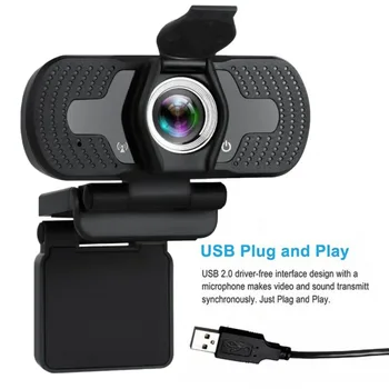 1080P Full HD USB Webkamery Na pracovnú Plochu POČÍTAČA a Notebooku IP Web Kamery S Mikrofónom Spotrebiteľa Videokamier 2020