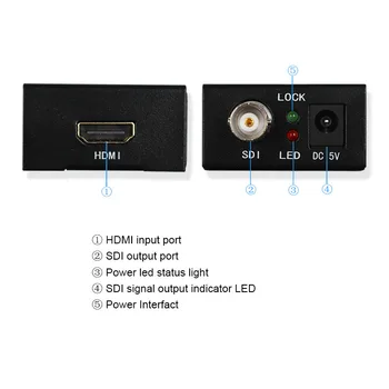 1080P HDMI na SDI Konvertor Adaptér Koaxiálny Kábel Video o HDMI Extender HD BNC SDI/HD-SDI/3G-SDI