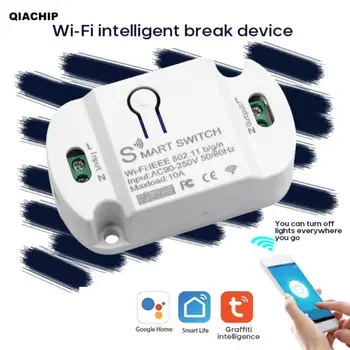 10A WiFi Smart Light Switch Univerzálny Chránič Časovač, Diaľkové Ovládanie Práce S Alexa Domovská stránka Google Smart Home