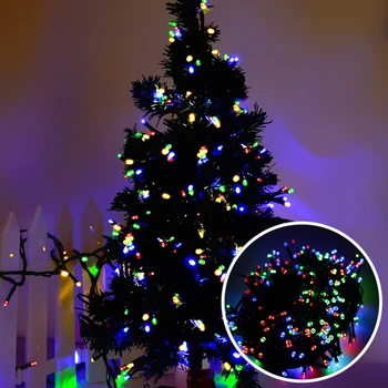 10M 100 LED Reťazec Garland RGB Vianočný Stromček Rozprávkových Svetiel Luce EÚ Plug Nepremokavé Domov Garden Party Vonkajšie Dovolenku Dekorácie