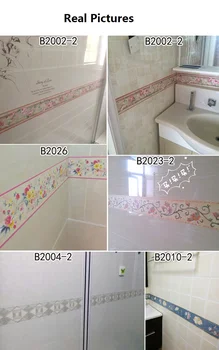 10M Kúpeľňa nepremokavé pvc samolepky roll pása samolepky na stenu kuchyňa, detská izba decor nástenné maľby samolepiace tapety hraníc
