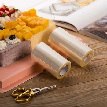 10M Tortu Náhrdelníky Rhodoid Roll Páse s nástrojmi Okraji Vo Filme Kruh Pečivo Transparentné Pena List Chocolate Cake Zdobenie