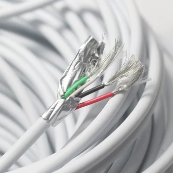 10metre 4 drôtu biela / čierna dátový kábel s Shield / USB Audio BNC Vedi / DIY zapojte napájací Telefón / tablet plnenie Drôt