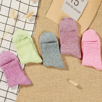 10pcs =5pairs Vysoko Kvalitné Ženy Zimné Ponožky Vintage Patchwork Králik Vlna Ponožka Zahustiť Teplou Termálnou Bavlnené Ponožky