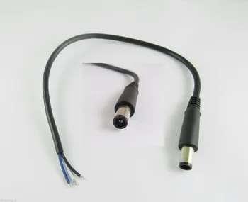 10pcs Black DC Kábel Tip 7.4 mm x 5.0 mm Konektor Konektor Kábel Kábel Pre DELL, HP Notebook, Tablet PC Nahradenie 30 cm/1feet