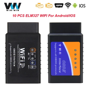 (10pcs) ELM 327 V1.5 OBD2 WIFI Bez PIC18F25K80 Auto Diagnostické Auto Scanner Tool elm327 wi-fi v1.5 (Android/IOS Skener
