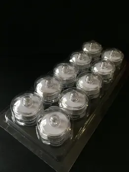 10PCS Kvetinový tvarované Nepremokavé Ponorné led sviečka tealight flameless Strany Svadobné Váza lampa tabuľka vrchol Decor-Amber