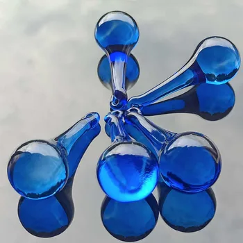10PCS Modré Crystal Suncatcher Raindrop Krištáľový Luster Časti Hranolov Drop Cencúľ Prívesok DIY Svadobné Dekor 60 mm