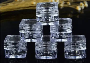 10pcs Námestie Akryl 5g 5ml Transparentné Mini Očný krém fľaša na Vzorky Kozmetických Prípade Krém Jar Emulzia balenie Fľaša Kontajner