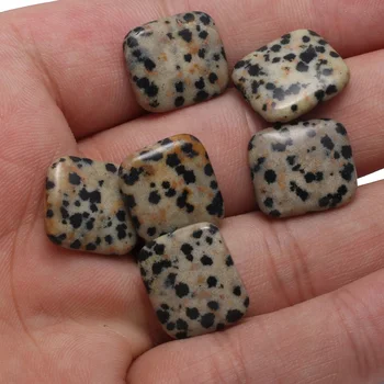 10pcs prírodného kameňa korálky biela turquoi obrázok kameň damation jaspers obdĺžnikové pre náhrdelník prívesky, šperky veľkosť 14x16mm