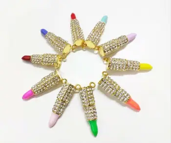 10pcs Rúž zobrazili kľúčové tlačidlá pre ženy DIY šperky L2 príslušenstvo