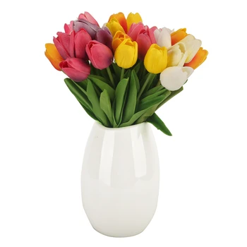 10pcs Tulipán Umelý Kvet Skutočný Dotyk Kvetinové Kytice Falošné Kvetinové Svadobné Kytice Domáce Dekorácie na Svadbu Valentína