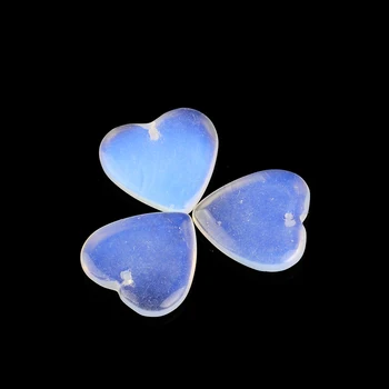 10pcs/veľa 19 mm sklo lampwork srdce tvar plochý kameň opál korálky s otvorom pre DIY náhrdelník náramok šperky robiť