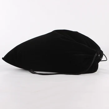10pcs/veľa 25*30 cm Čierna Prispôsobené Logo Vytlačené Svadobné Velvet Šnúrkou Puzdro Veľké obaly Tašky