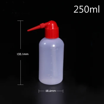 10pcs/veľa 250 ml číreho Plastu Ranu Umývanie fľaša s červeným spp,Tetovanie Umyte Squeezy Laboratórne Meranie Fľašu