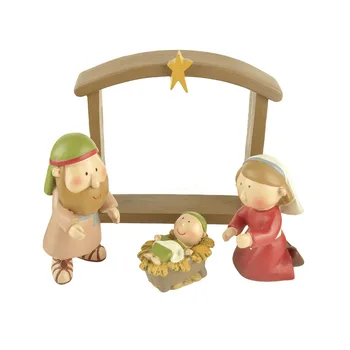 10pcs/veľa Kolekcie Christian Mini Sady 10pcs Vianočné betlehemom zahŕňa Manažér, Jozef, Ježiš, Mária a Wisemen
