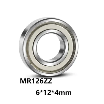 10Pcs / Veľa Mr126Zz Hlboké Drážky Loptu Miniatúrne Mr126 Zz Miniatúrne Guľkové Ložisko 6 * 12 * 4 mm