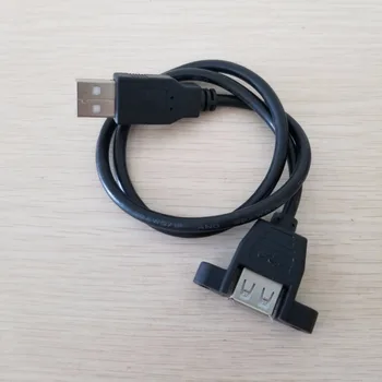 10pcs/veľa USB 2.0 Typu mužmi Dosky Montáž pomocou Skrutiek Údaje Predlžovací Kábel 50 cm Čierna pre Priemyselné riadiace Podvozku