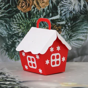 10pcs Vianočné Cukrovinky Box Vrecia Santa Claus Darčeka DIY Cookie Balení Taška Merry Christmas Party Dekorácie Nový Rok Deti Darček