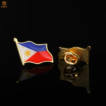 10PCS Ázijský obchod so Smaltom Kolíky Filipínskej Národnej Vlajky Šperky Patriot Vyhovovali/Kravatu Klope Nositeľné Pripnúť Odznak Šperky Brošňa